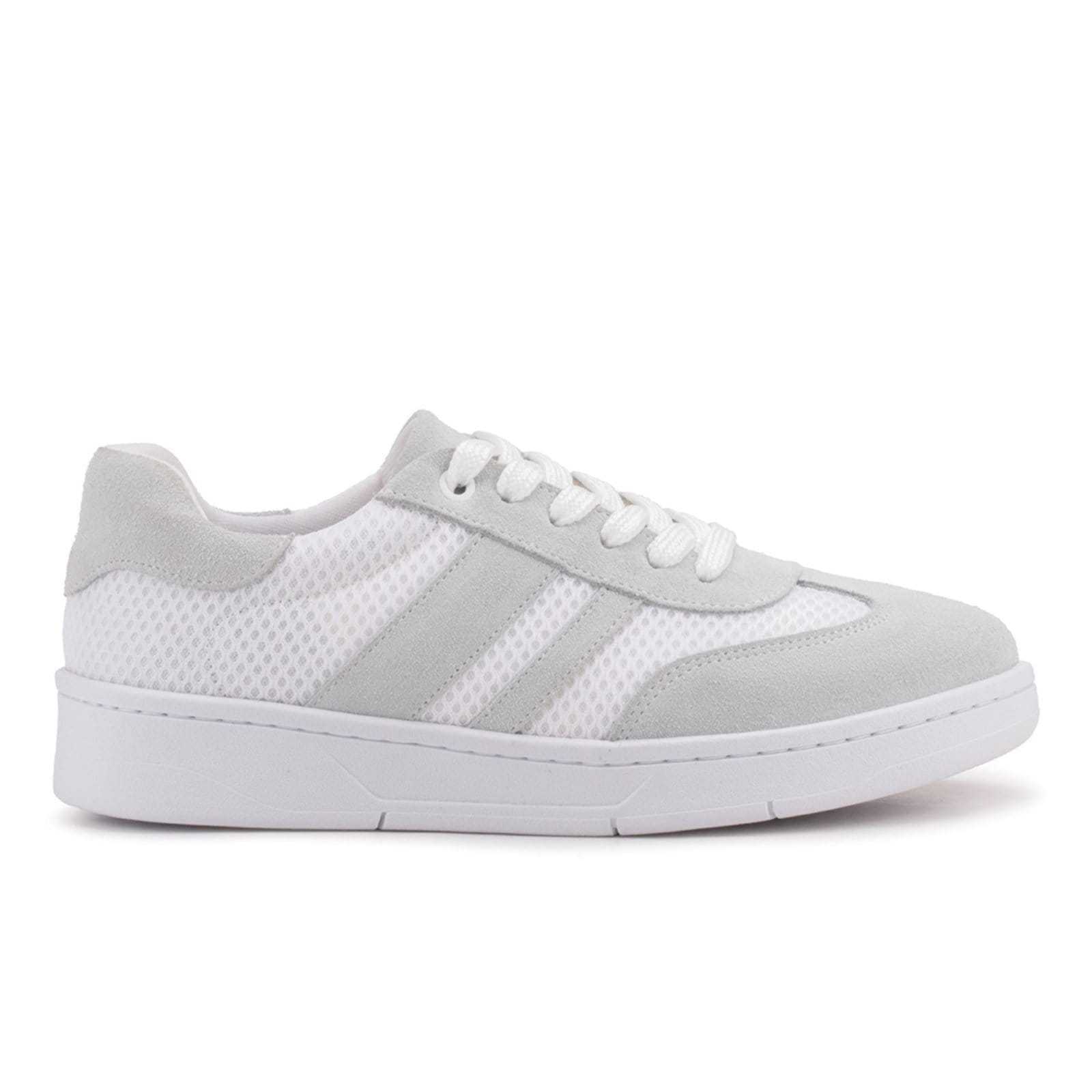 Vista principal Tênis Feminino Bella Nina Couro Casual Confortável Estilo Moderno Caminhada Macio Leve Gelo Bella Nina branco