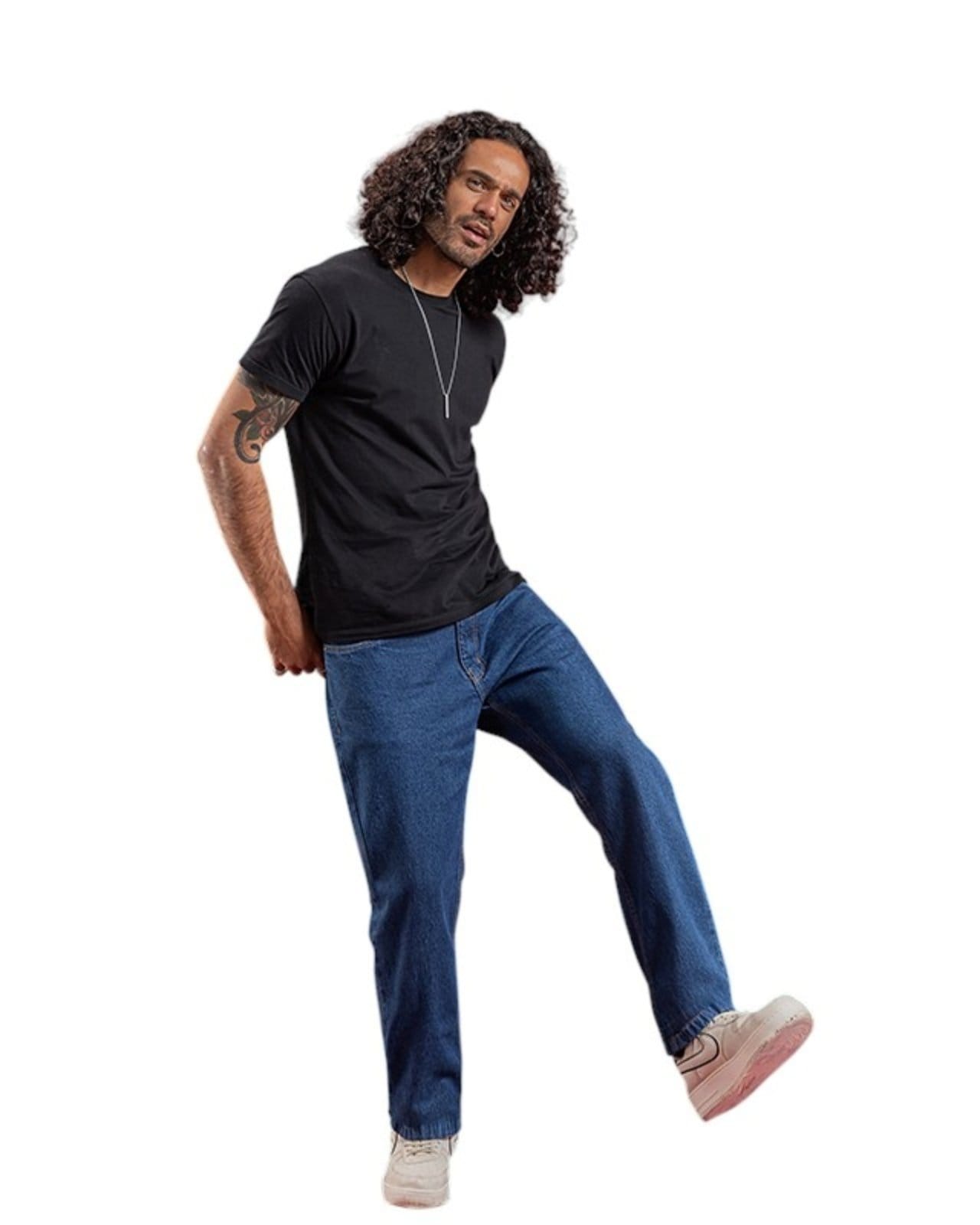 Calça Reta Masculina - Black Jeans - Denim Escuro