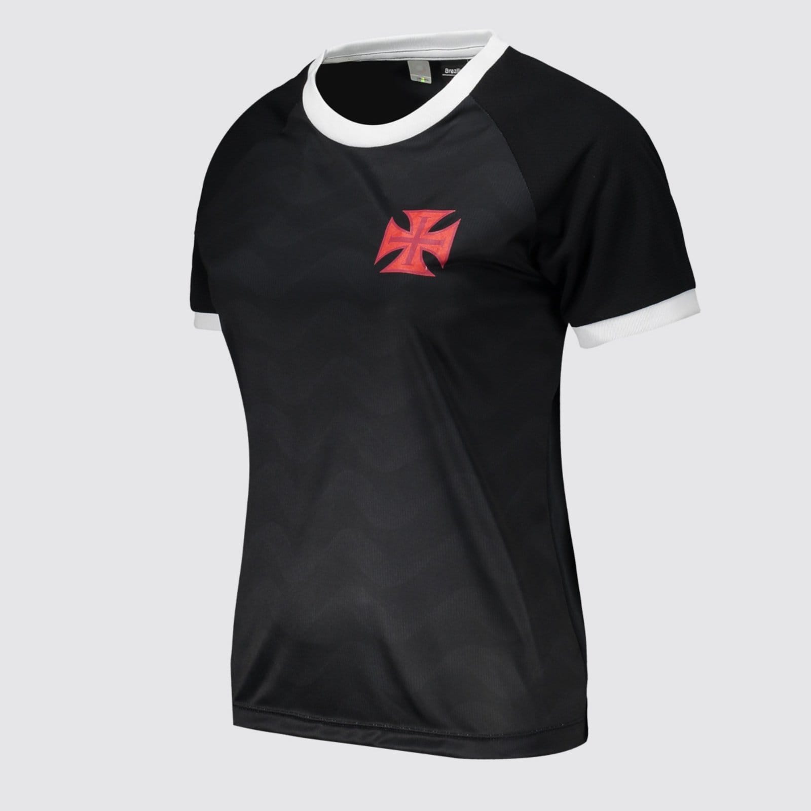 Vista 2 Camisa Vasco Rugido Feminina Preta braziline preto