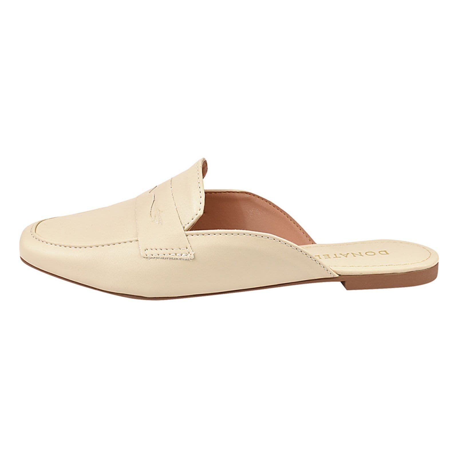 Vista 2 Sapato Mule Feminino Donatella Shoes Clássico Oxford Bico Quadrado Off White Donatella Shoes off-white white