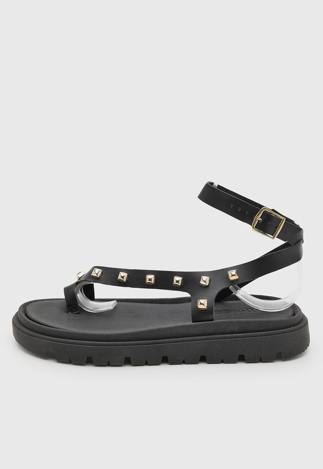 Rasteira Feminina Moleca Salto Baixo Preta