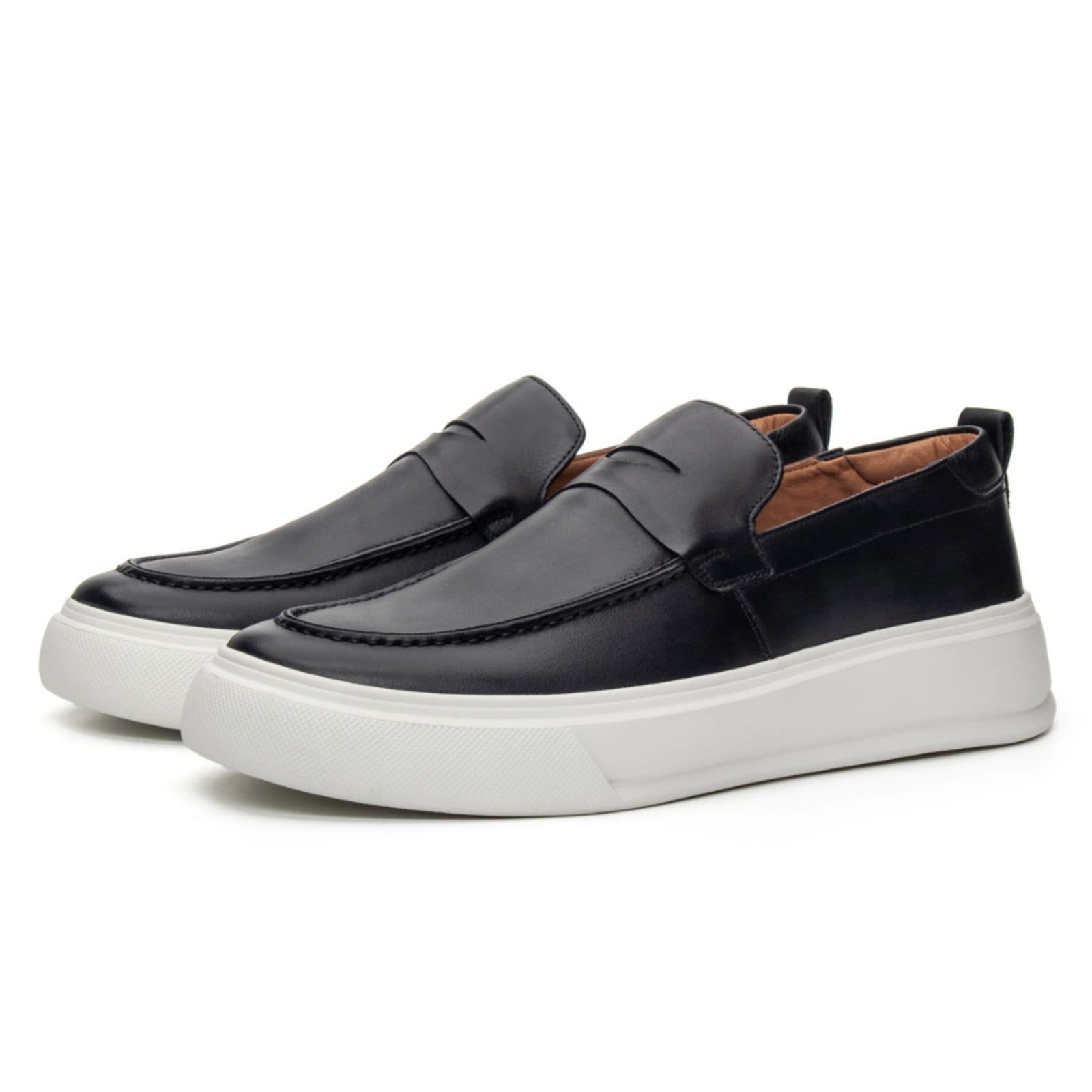 Vista 2 Mocassim Masculino Casual Theo Em Couro Coronello preto