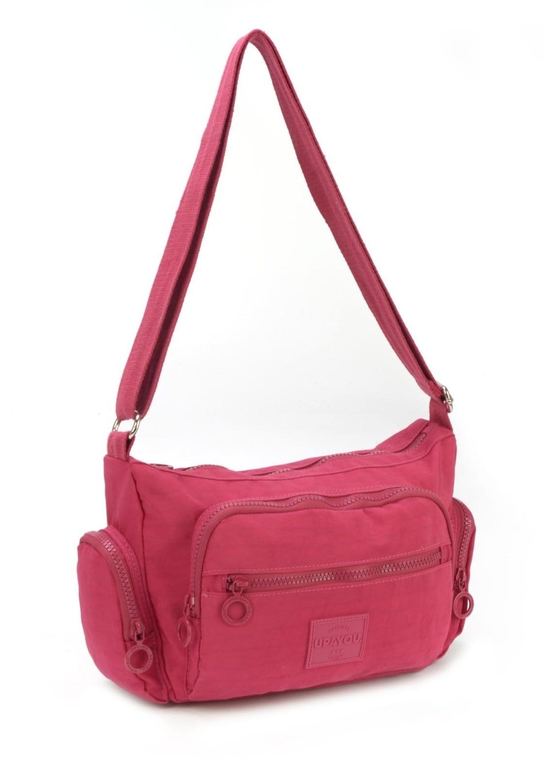 Vista 2 Infantil - Bolsa Canoa Pequena Transversal Crinkle Verão Up4you Up4you rosa
