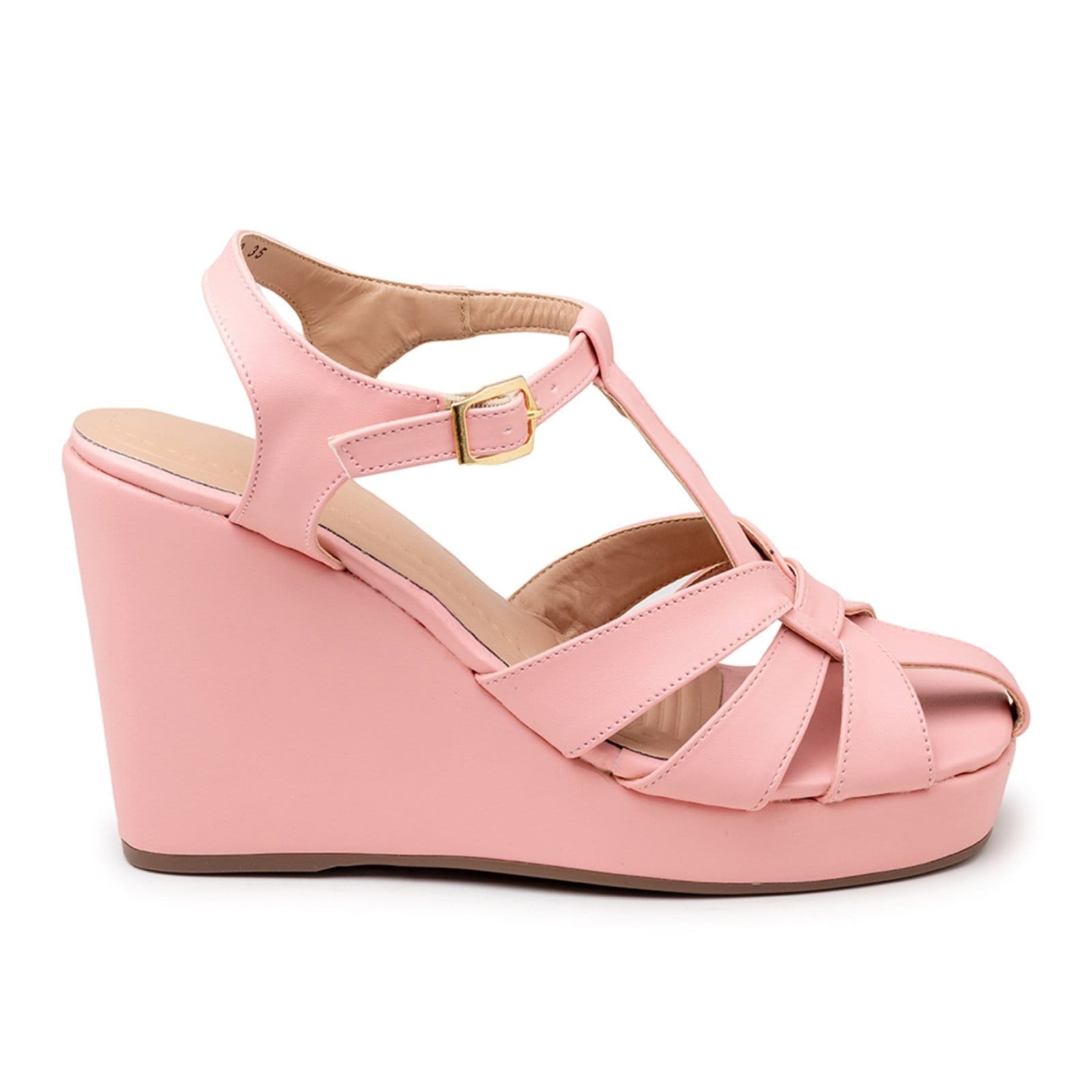 Vista 2 Sandalia Anabela Plataforma Salto em Corda 190100 Lady Flor da Pele rosa