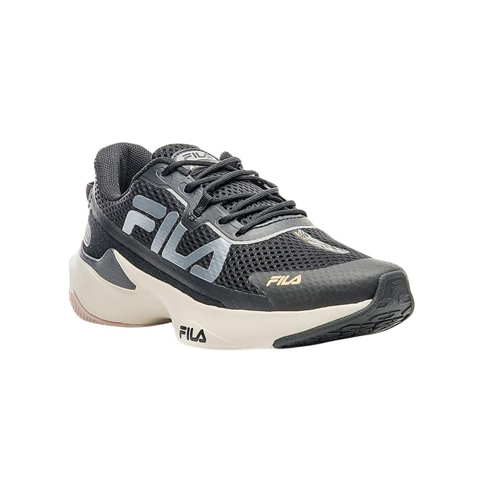Vista 2 Tenis Fila Recovery Feminino Dourado Fila preto