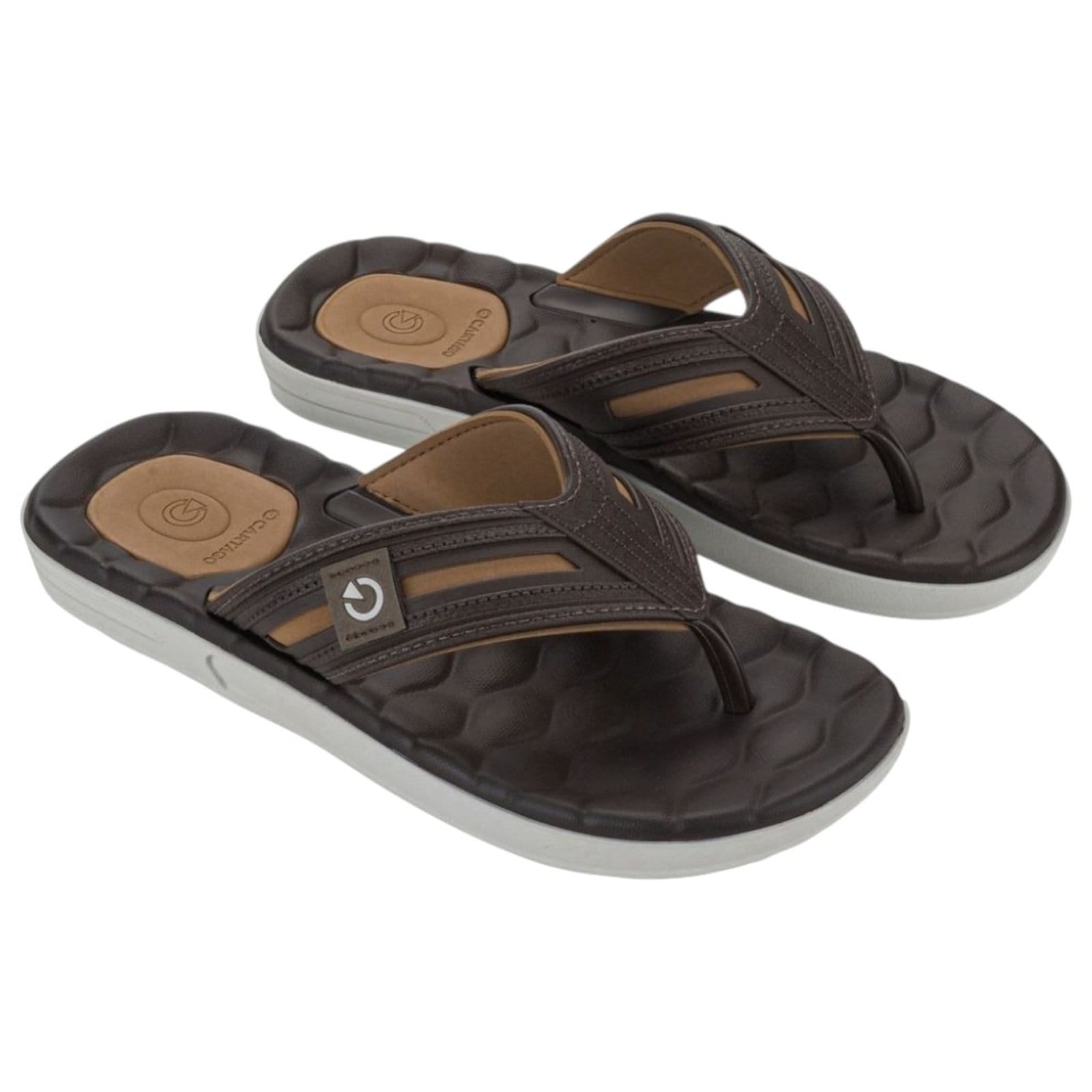 Vista 2 Chinelo Masculino Cartago Egeu 4 Dedo 12530 Grendene marrom