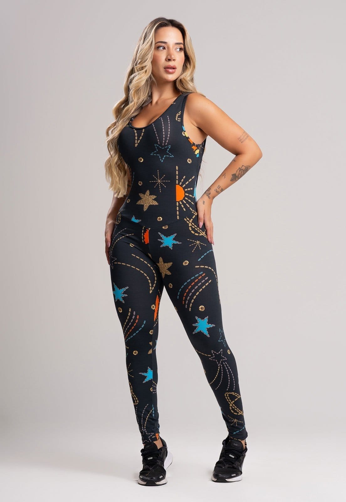 Macacão MVB Modas Longo Suplex Fitness Cosmic