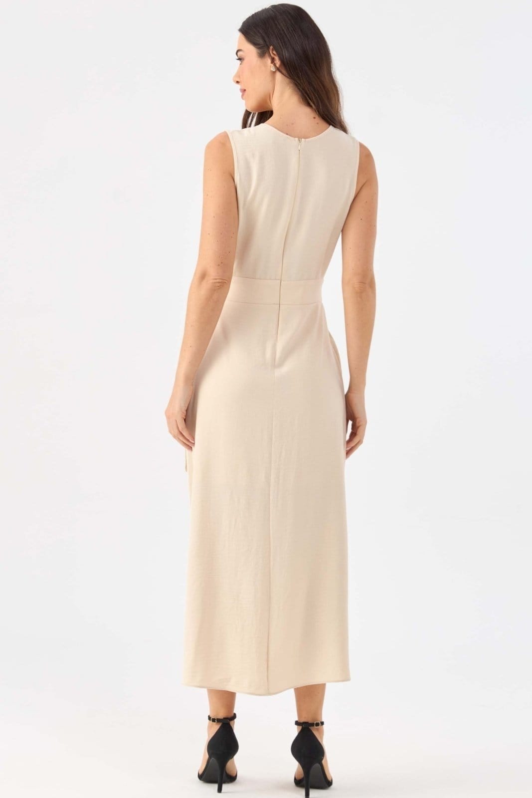 Vista principal Vestido Midi PKS Pareô PKS bege