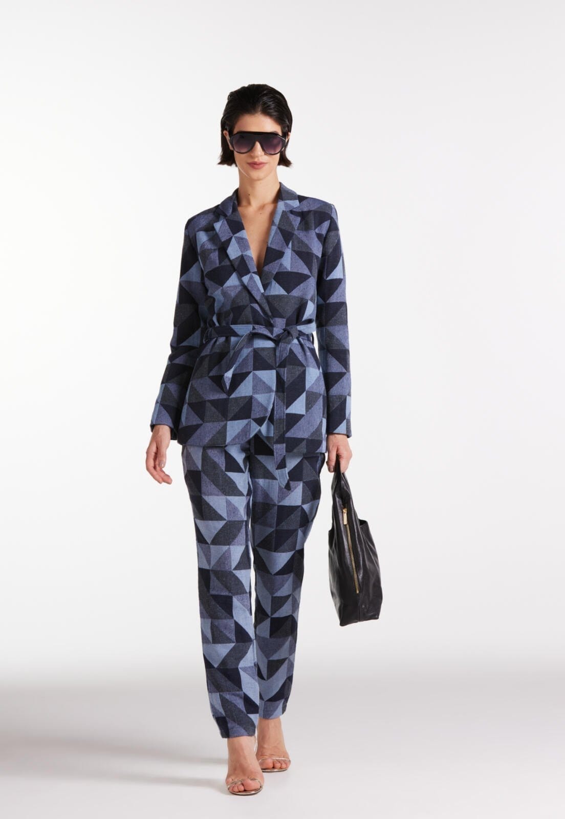 Calça Alfaiataria Geométrica Traymon Mescla