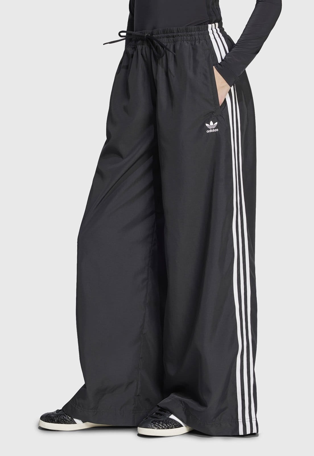 Calça adidas Originals Wide Leg Oversized Preta