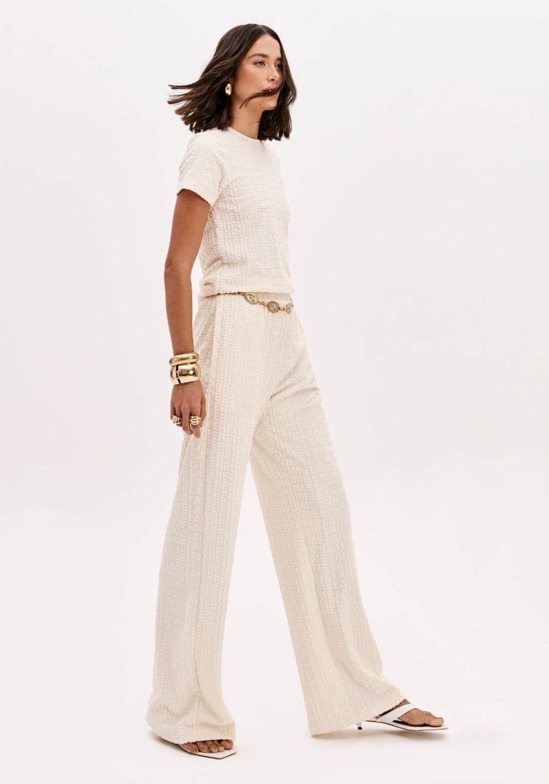 Calça Reta Cintura Alta Signature