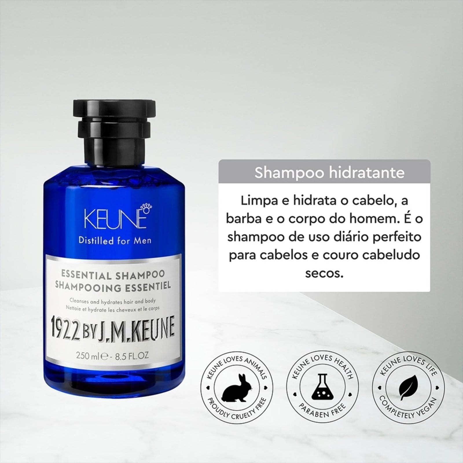 Keune 1922 By J.M. Essential - Shampoo Barba e Corpo 250ml - 2