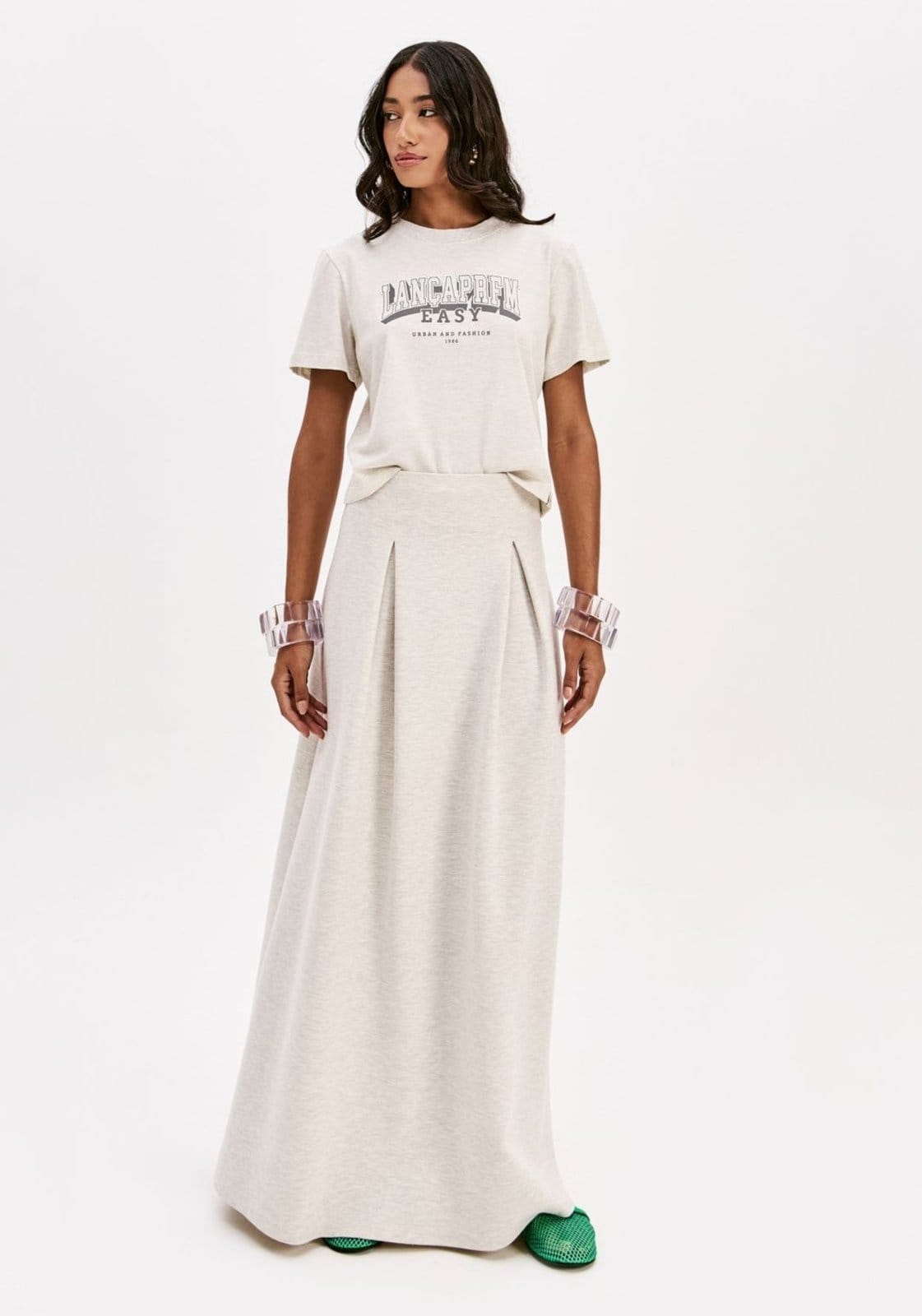 Saia Super Midi Cintura Alta