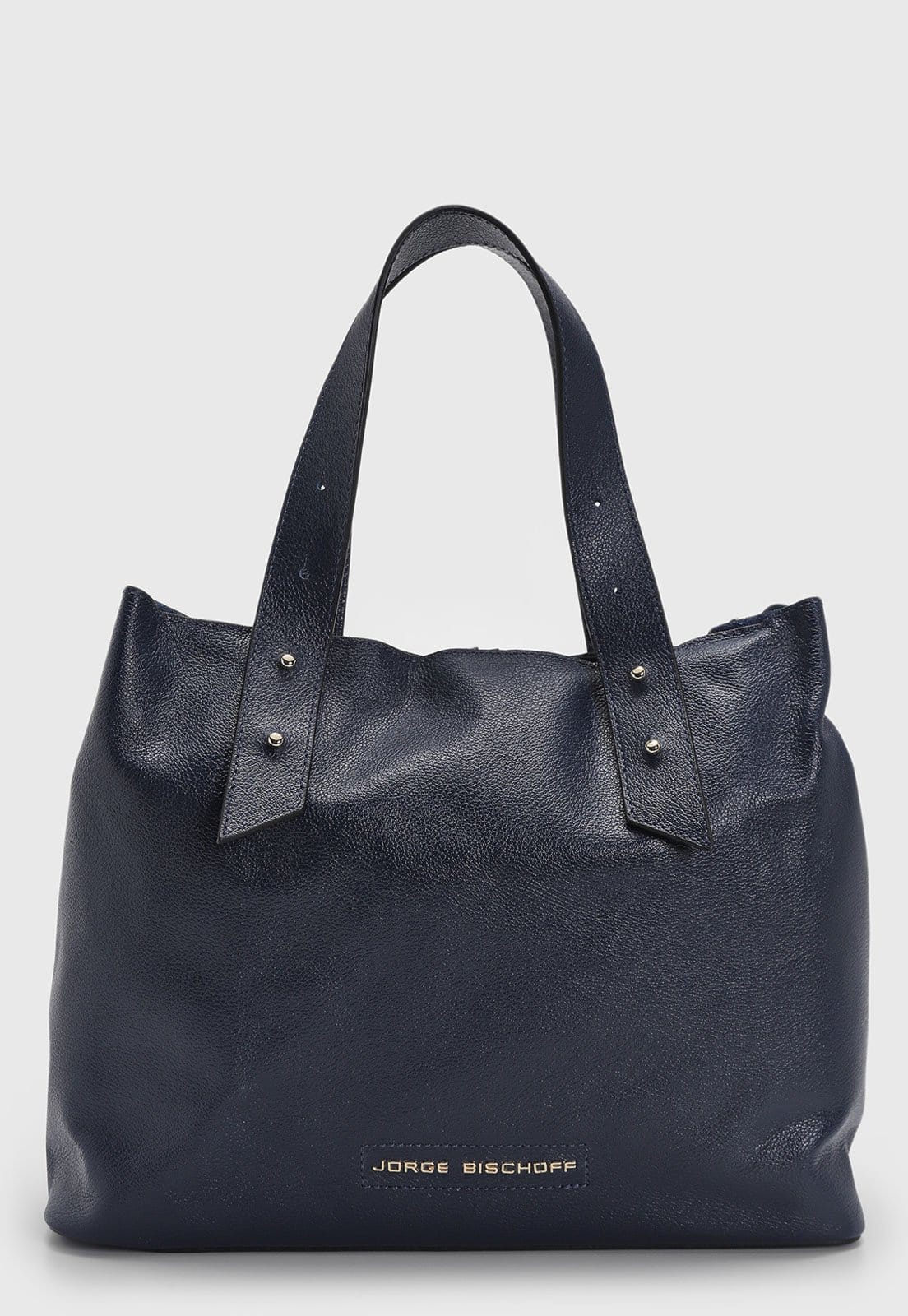 Bolsa Feminina Jorge Bischoff Grande Detalhes Metálicos