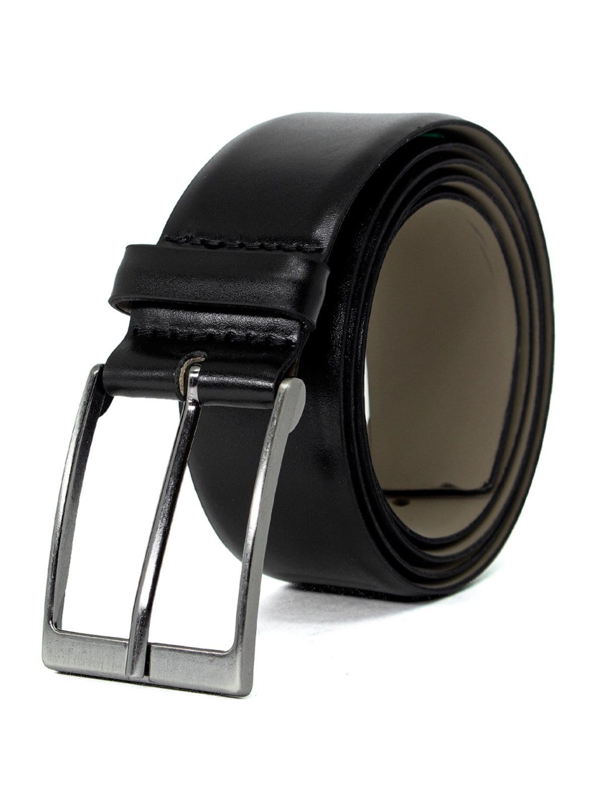 Cinto Masculino Fasolo Couro Legítimo Liso Confortável Social Fivela Fivela Prata