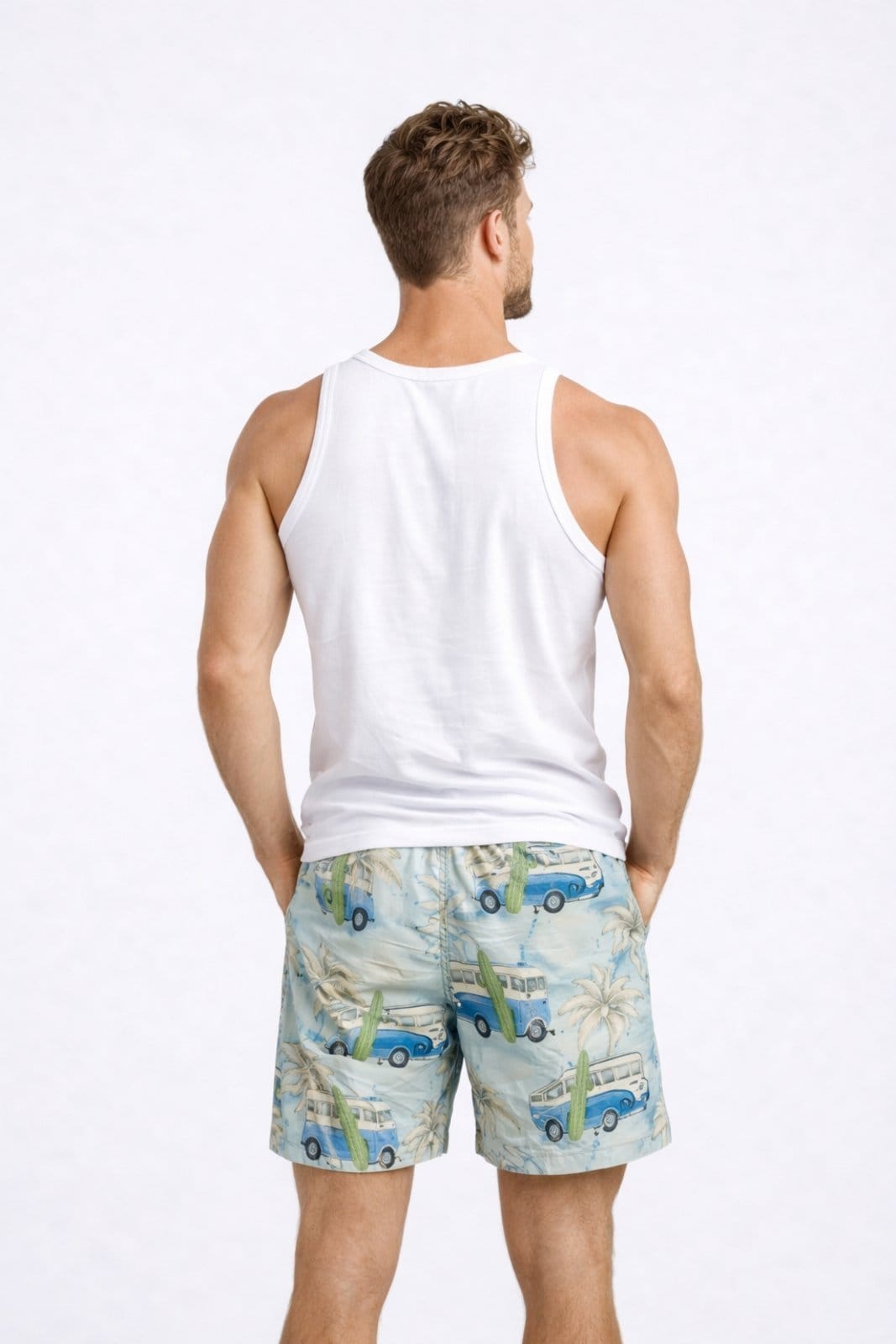 Vista 2 Bermuda Verão D Bell Outlet Fashion Estampa Kombi D BELL OUTLET FASHION verde