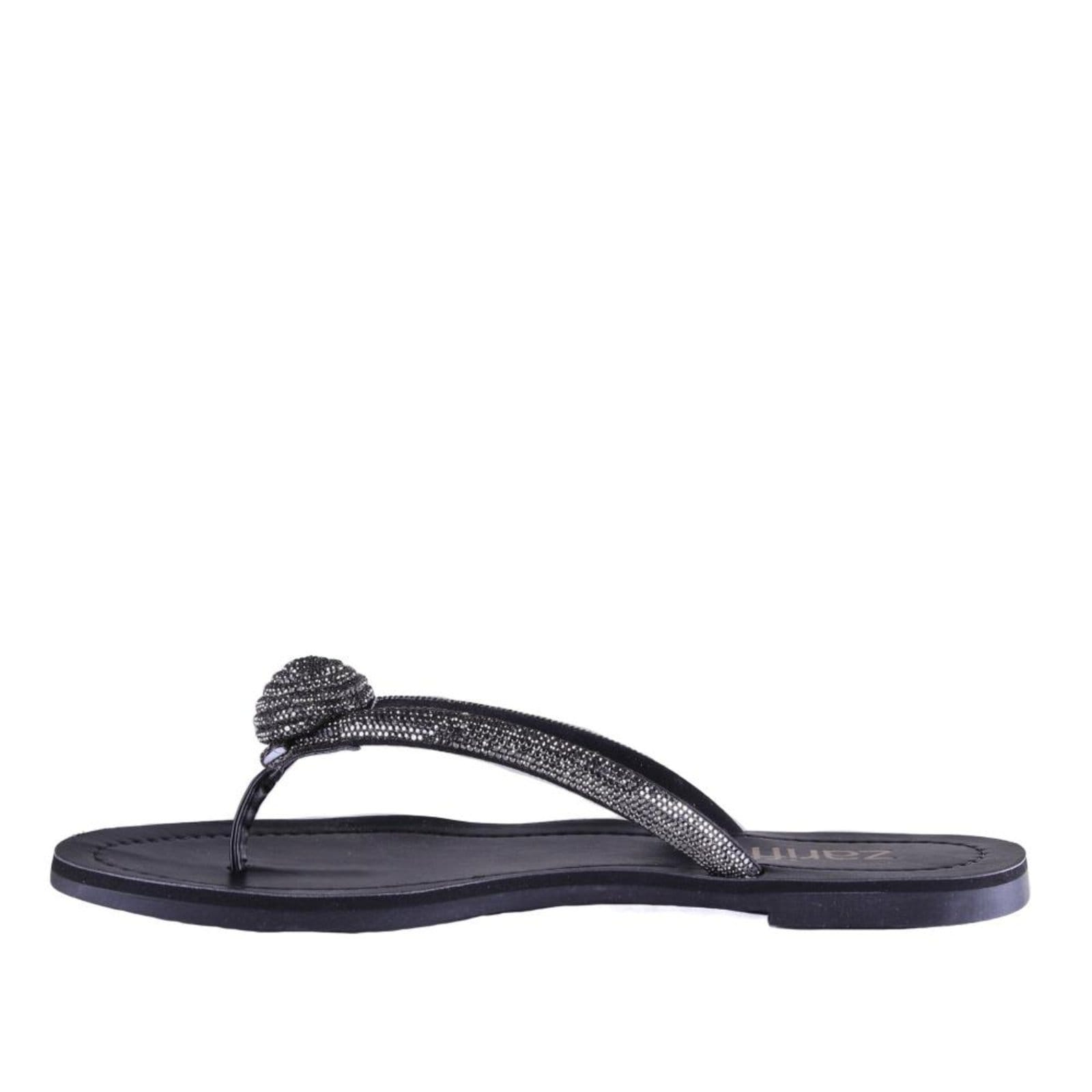 Vista 2 Rasteira Feminina Zariff 2404 Grafite Zariff incolor