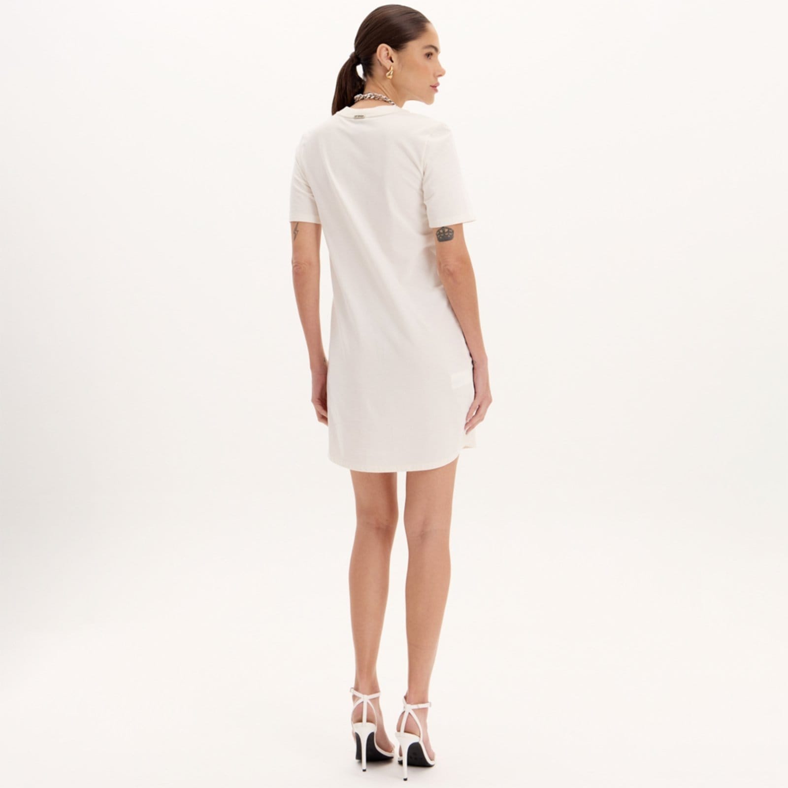 Vista 2 Vestido Easy Lança Perfume Descolado Ve25 Off White Feminino Easy Lança perfume amarelo white