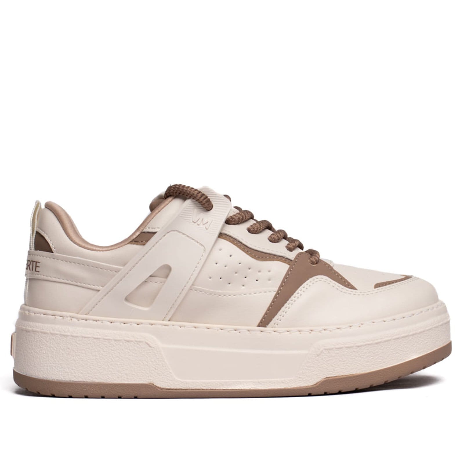 Tênis Feminino Via Marte Napa Bicolor Marrom