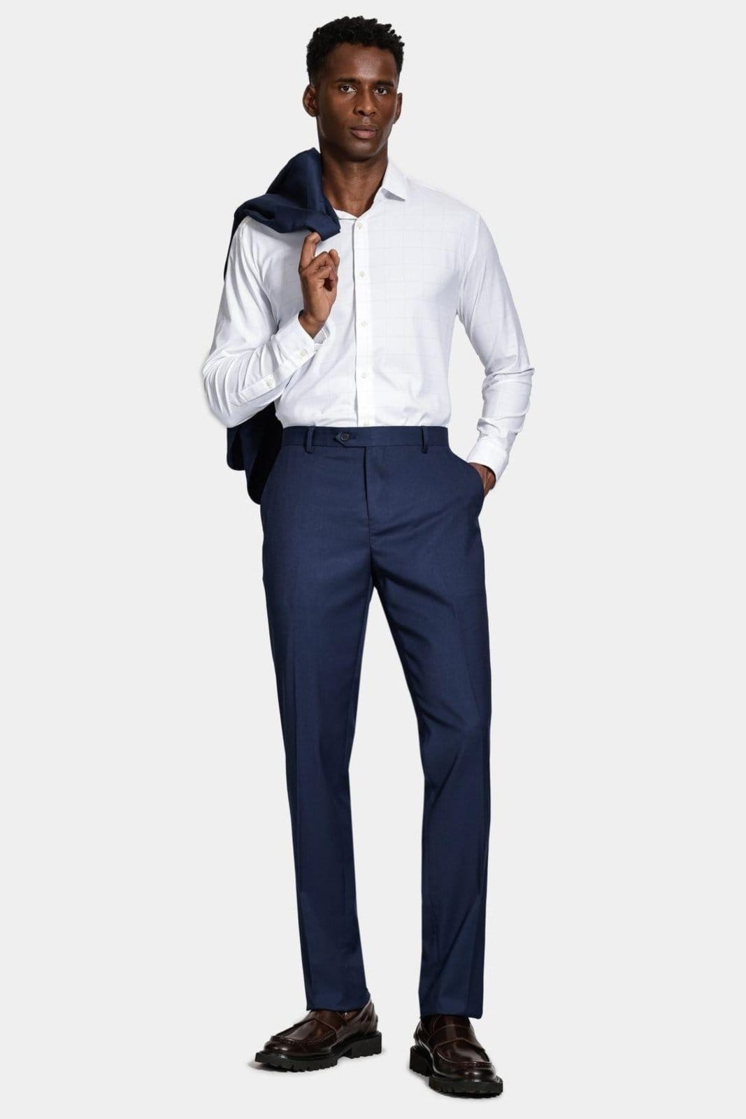 Vista 2 Camisa Aramis Manga Longa Tech Flex Xadrez Branca Aramis branco