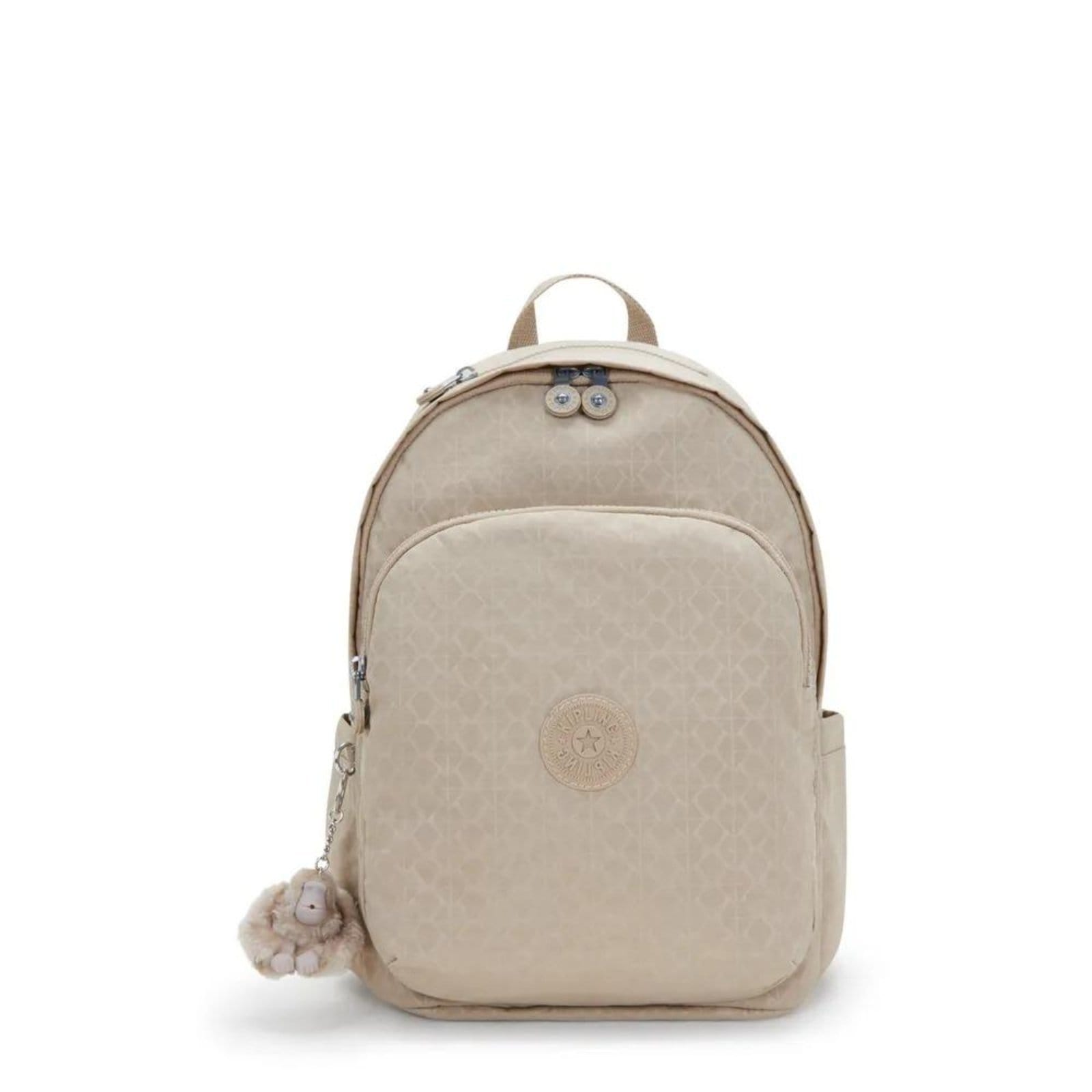 Mochila Kipling Delia Sign Beige Emb