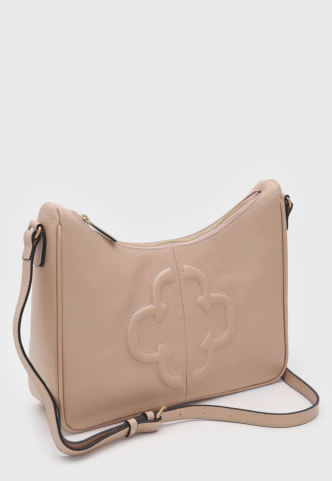 Vista 2 Bolsa Média Capodarte em Couro Estruturada Capodarte nude