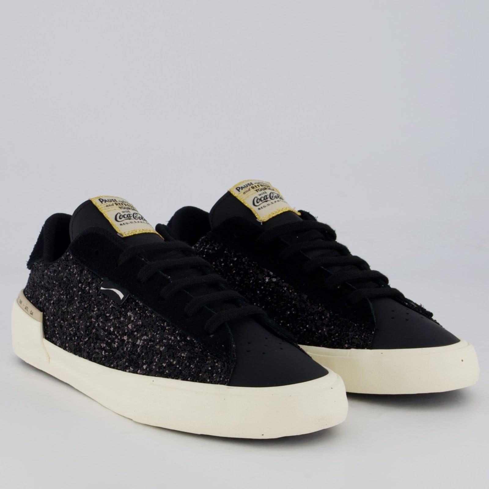 Vista 2 Tênis Coca Cola Rich Feminino Coca-Cola preto