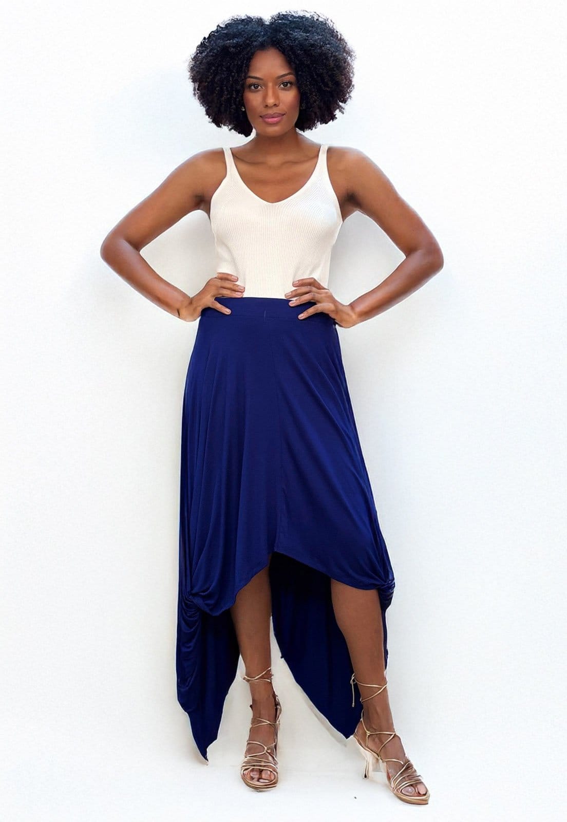 Saia Longa Amazonia Vital Malha Nó Hippie Chic Bic