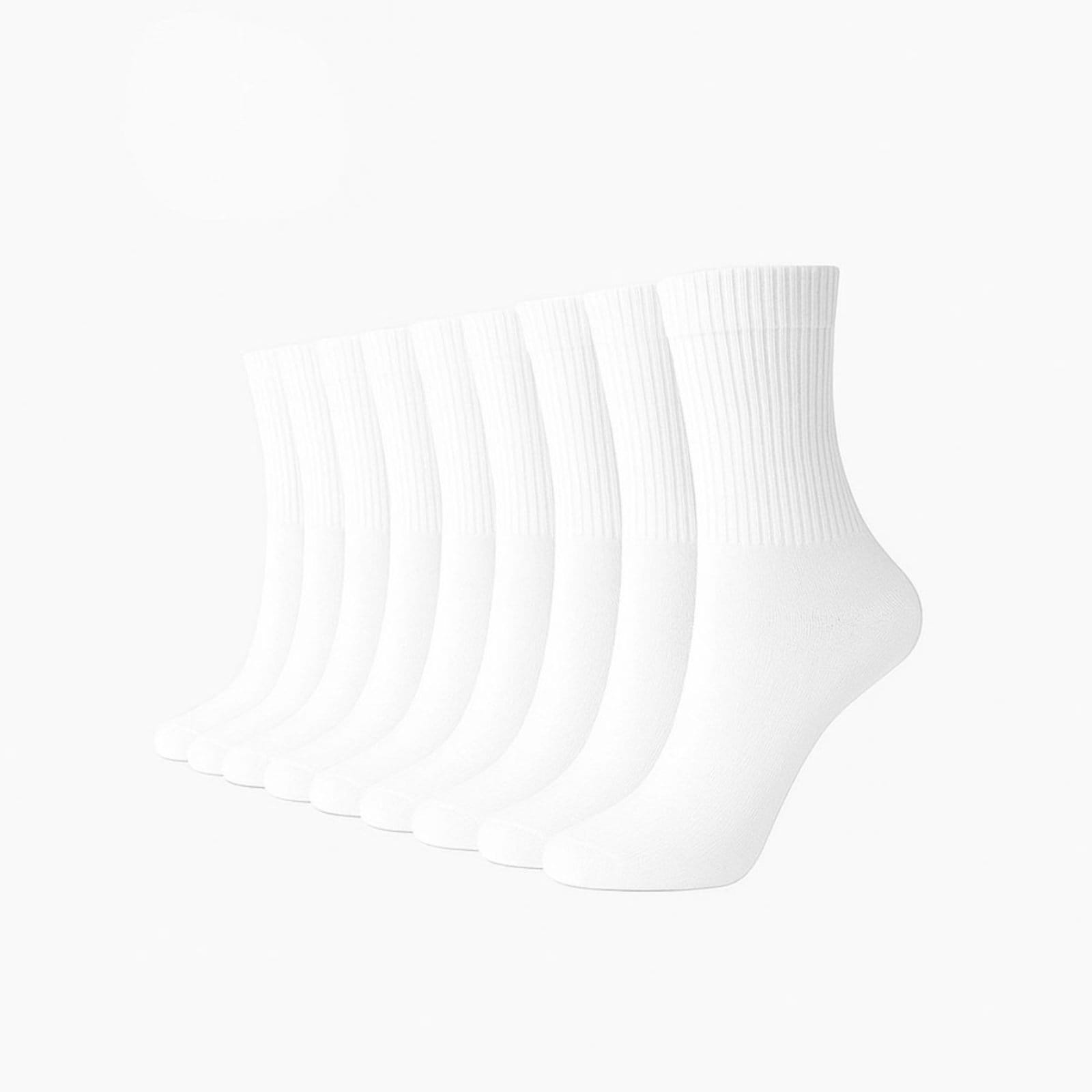 Kit 12 Pares de Meias Vih Triny Masculinas Cano Médio Brancas - 2