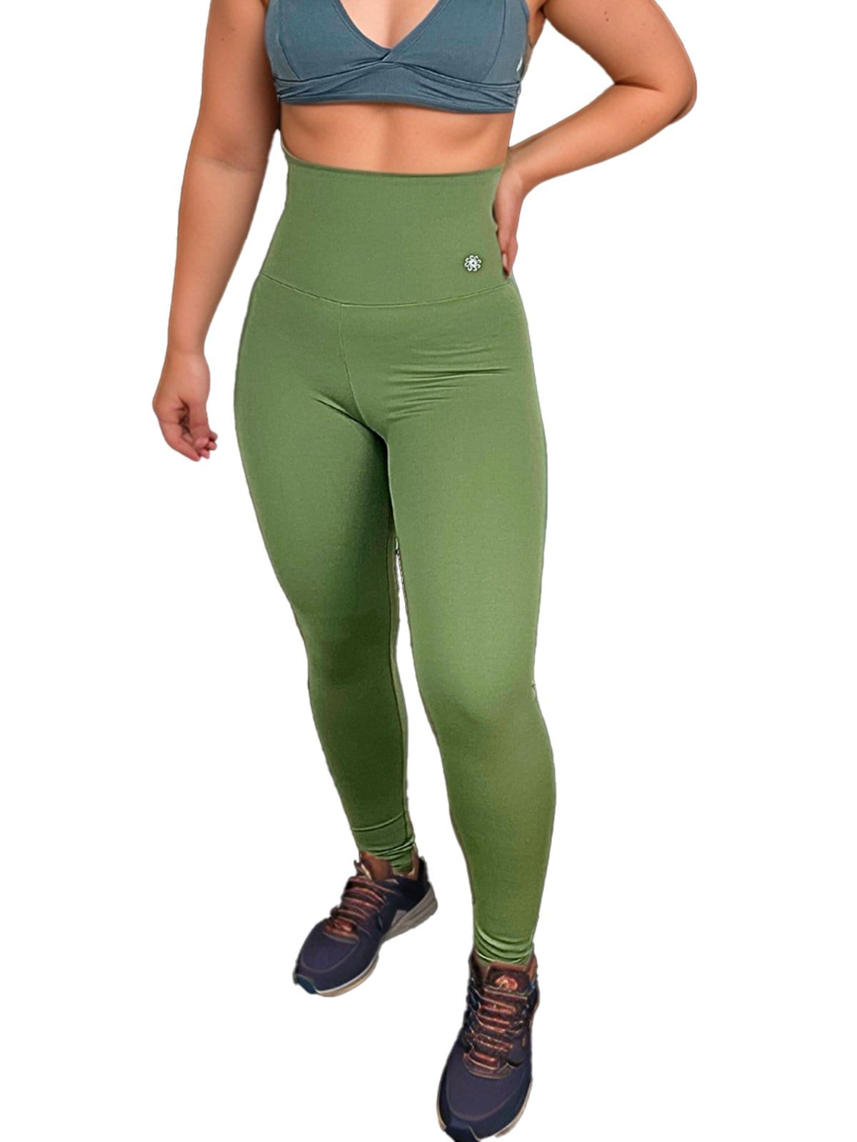 Calça Legging Suport Fitness Cintura Alta Cós de Compressão Tecido Emana uv50+