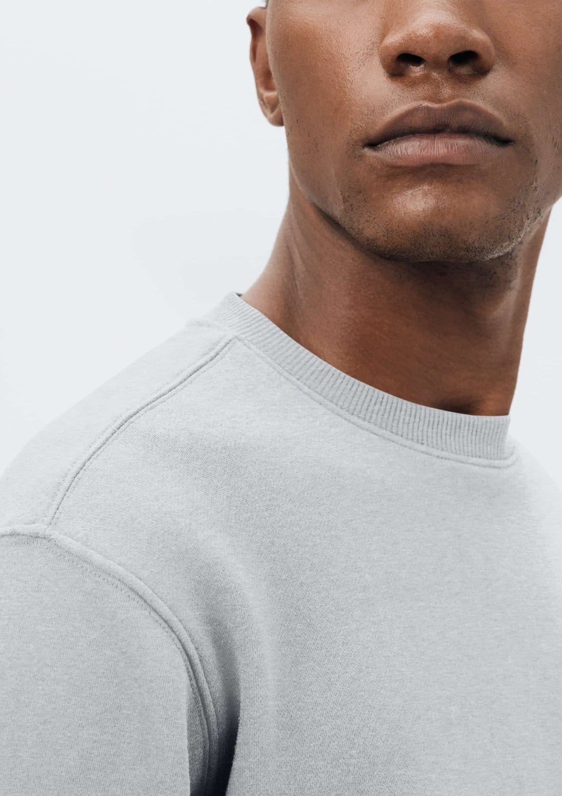 Vista 2 Blusão Básico Masculino Comfort Em Moletom Peluciado Hering cinza