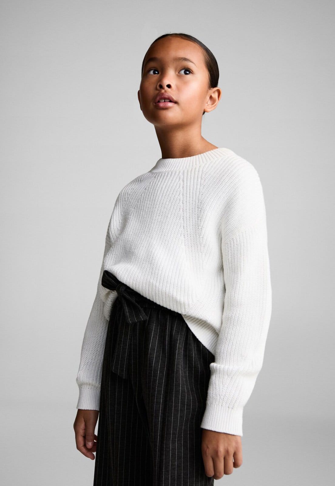 Vista 2 Infantil - Calça MANGO Listrada Preta Mango Kids preto