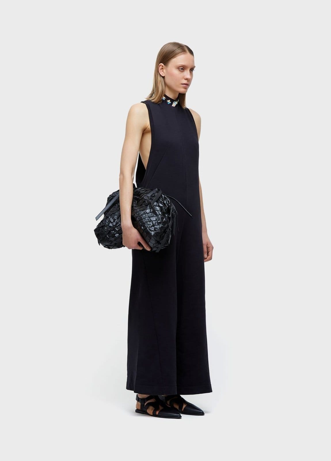 Vista 2 Macacão nadador cristais Osklen preto