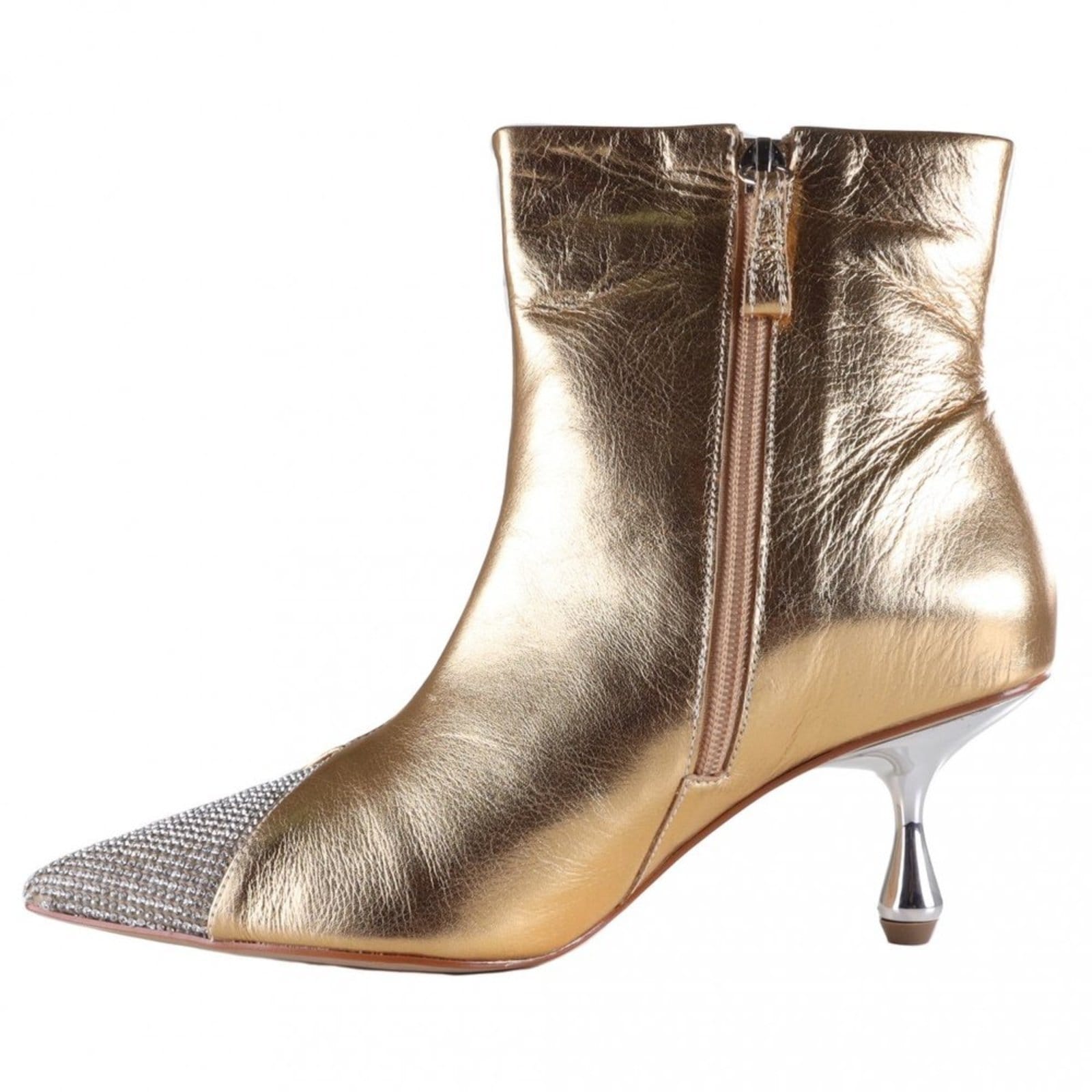 Vista 2 Bota Feminina Zariff Glamour 620-03 Zariff Zariff dourado