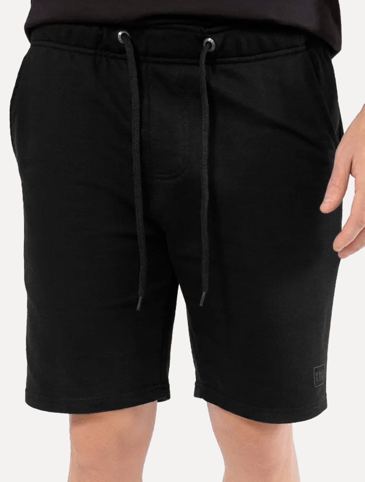 Bermuda King & Joe Masculina Moletom Comfort Logo Rubber Preta