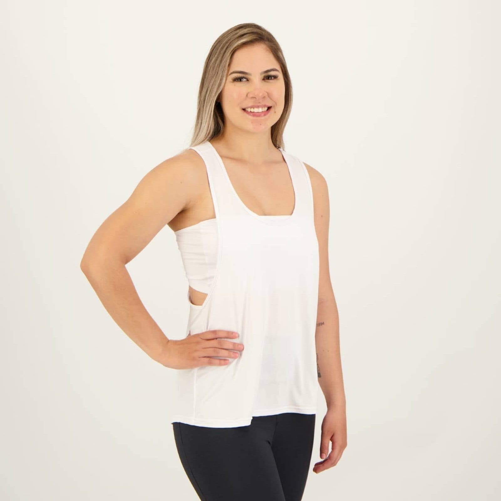 Vista 2 Regata Cavada Selene Feminina Branca SELENE branco