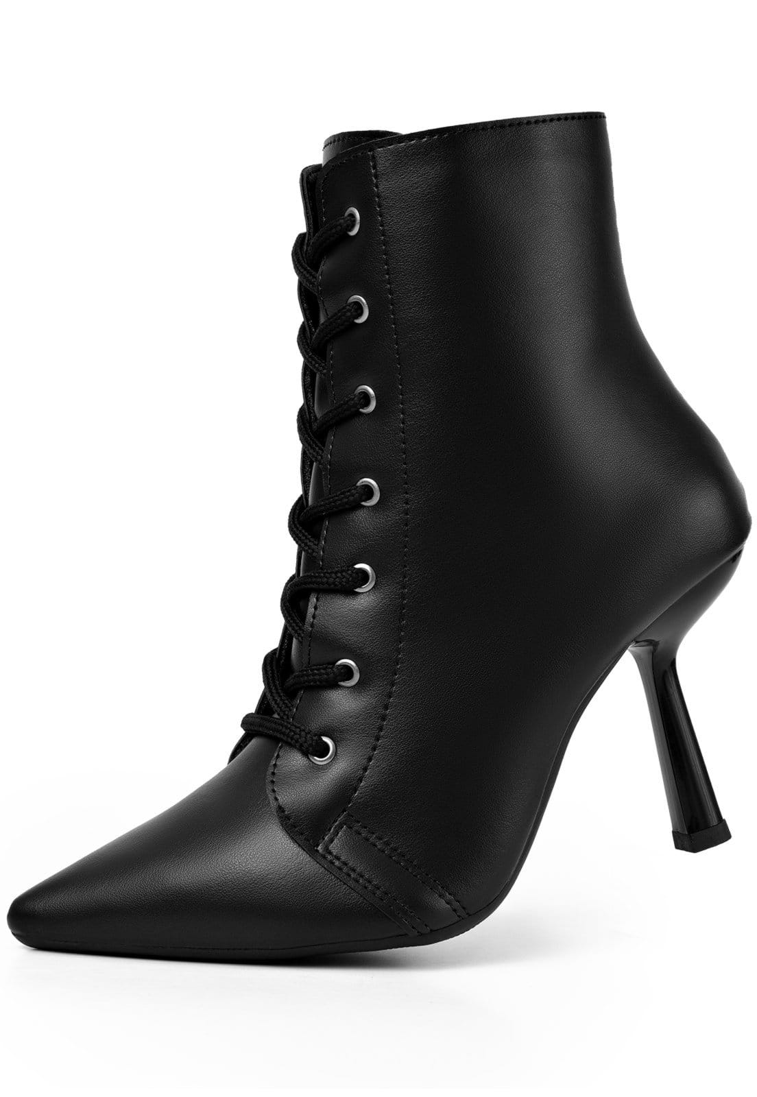 Bota Feminina Coturno Salto Bico Fino Lumiss Cano Curto Confortável