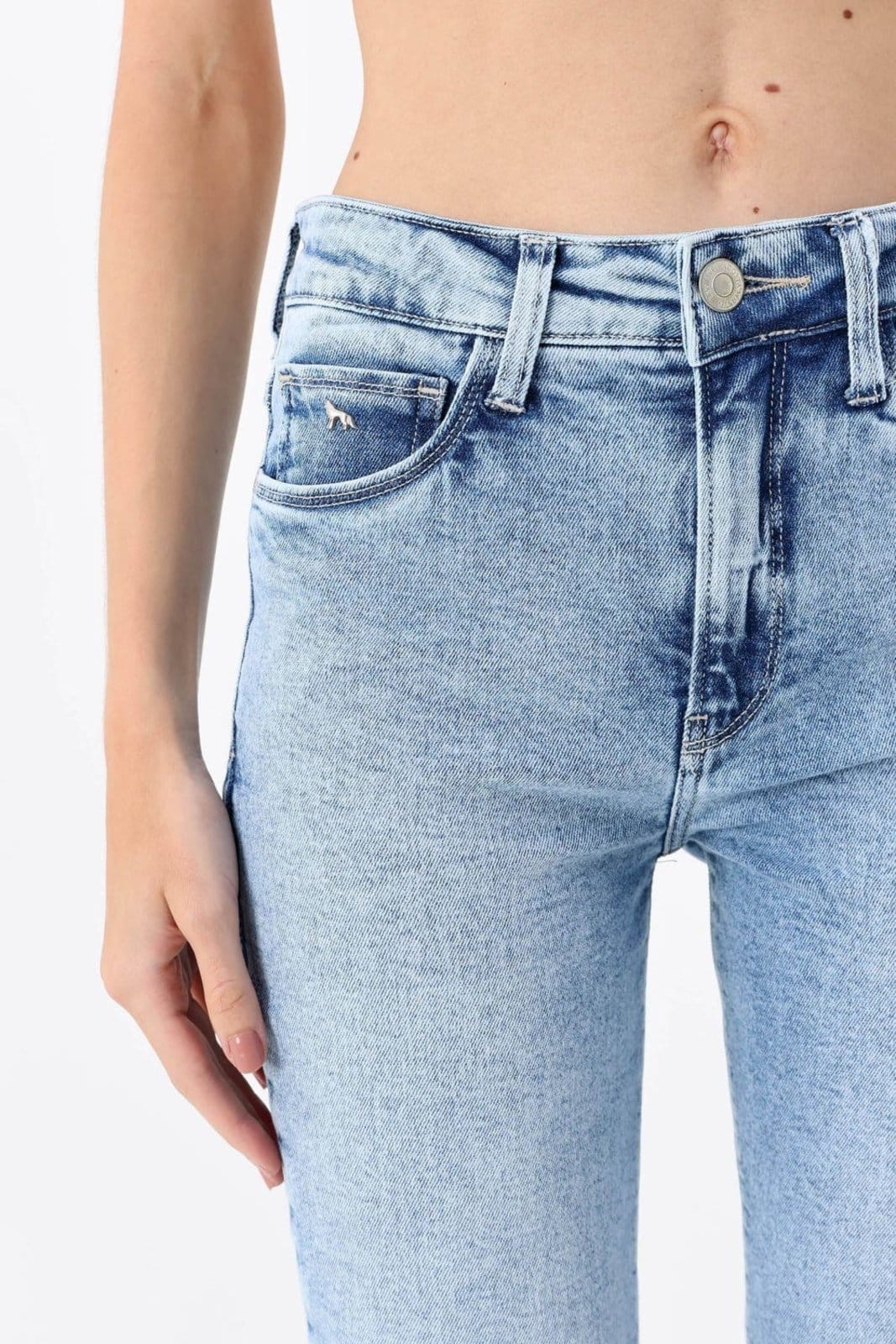 Vista 2 Calça Estonada Clara ACT Feminina ACT FEMININO jeans