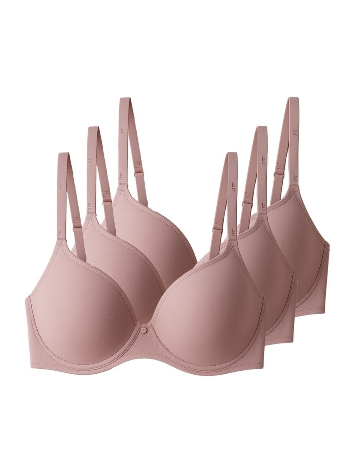 Vista principal Kit com 3 Sutiãs com Aro e Bojo Liz 51381 Taça D Liz rosa