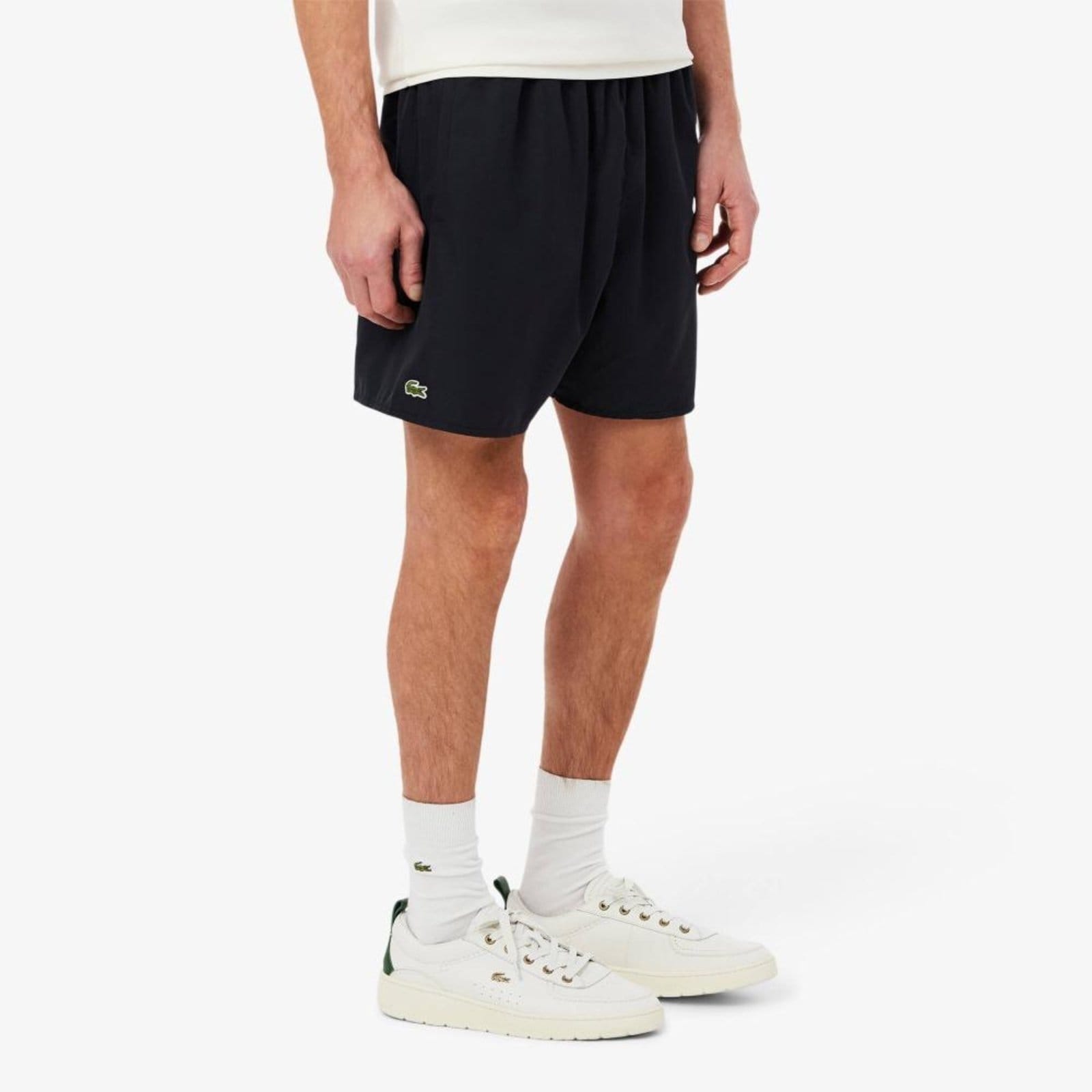 Vista 2 Sunga de Natação Monocromática de Comprimento édio Lacoste verde