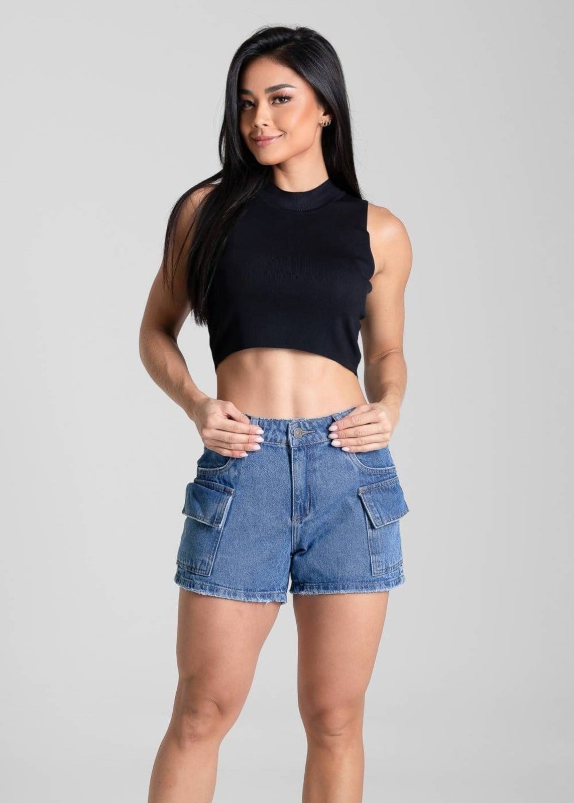 Vista 2 Shorts Jeans Sawary - 281806 Sawary azul