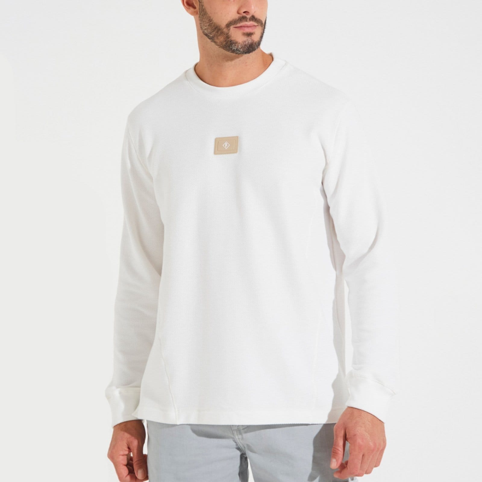 Moletom Forum Patch Ou25 Off White Masculino