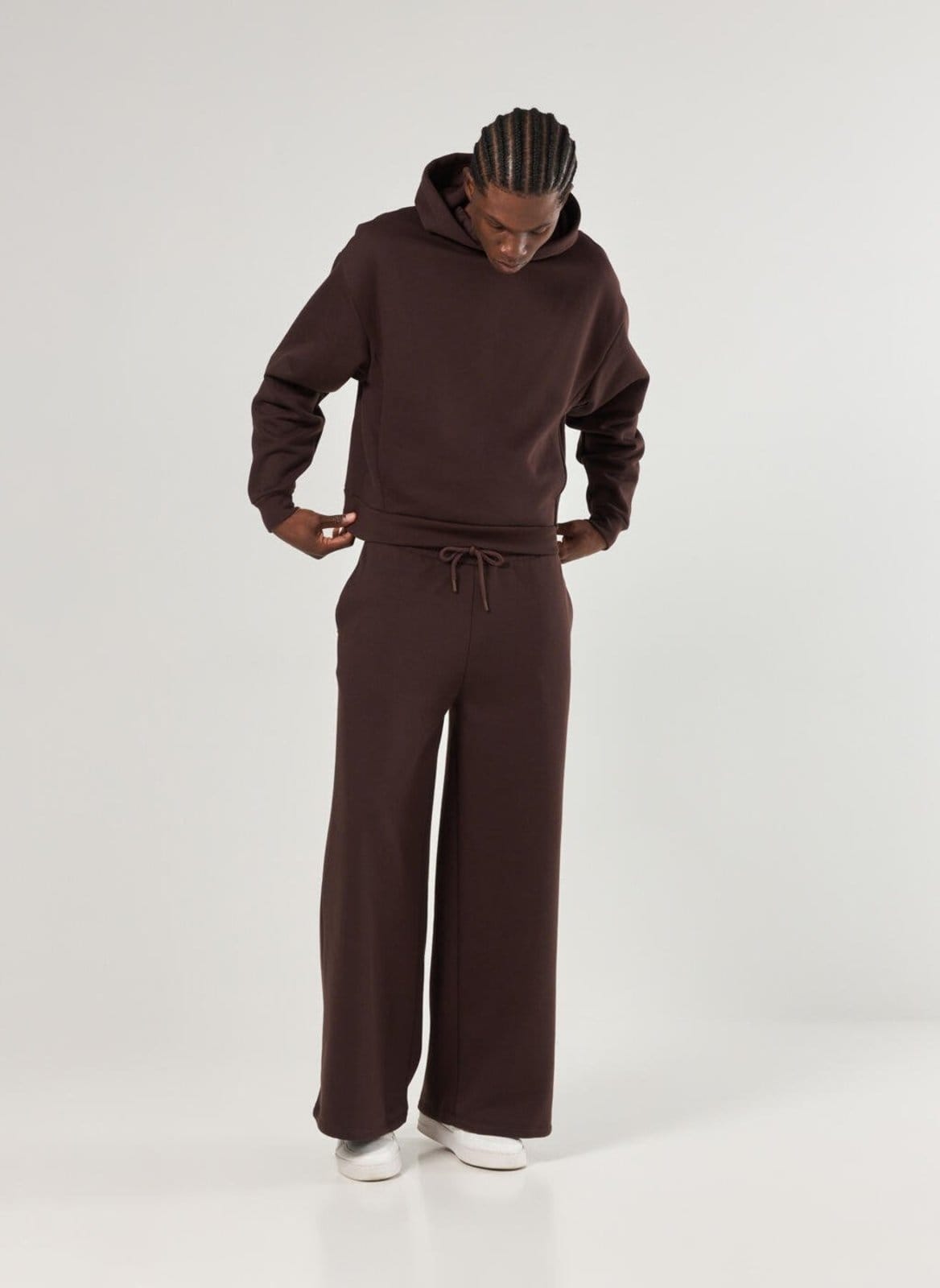 Calça Reta Em Moletom