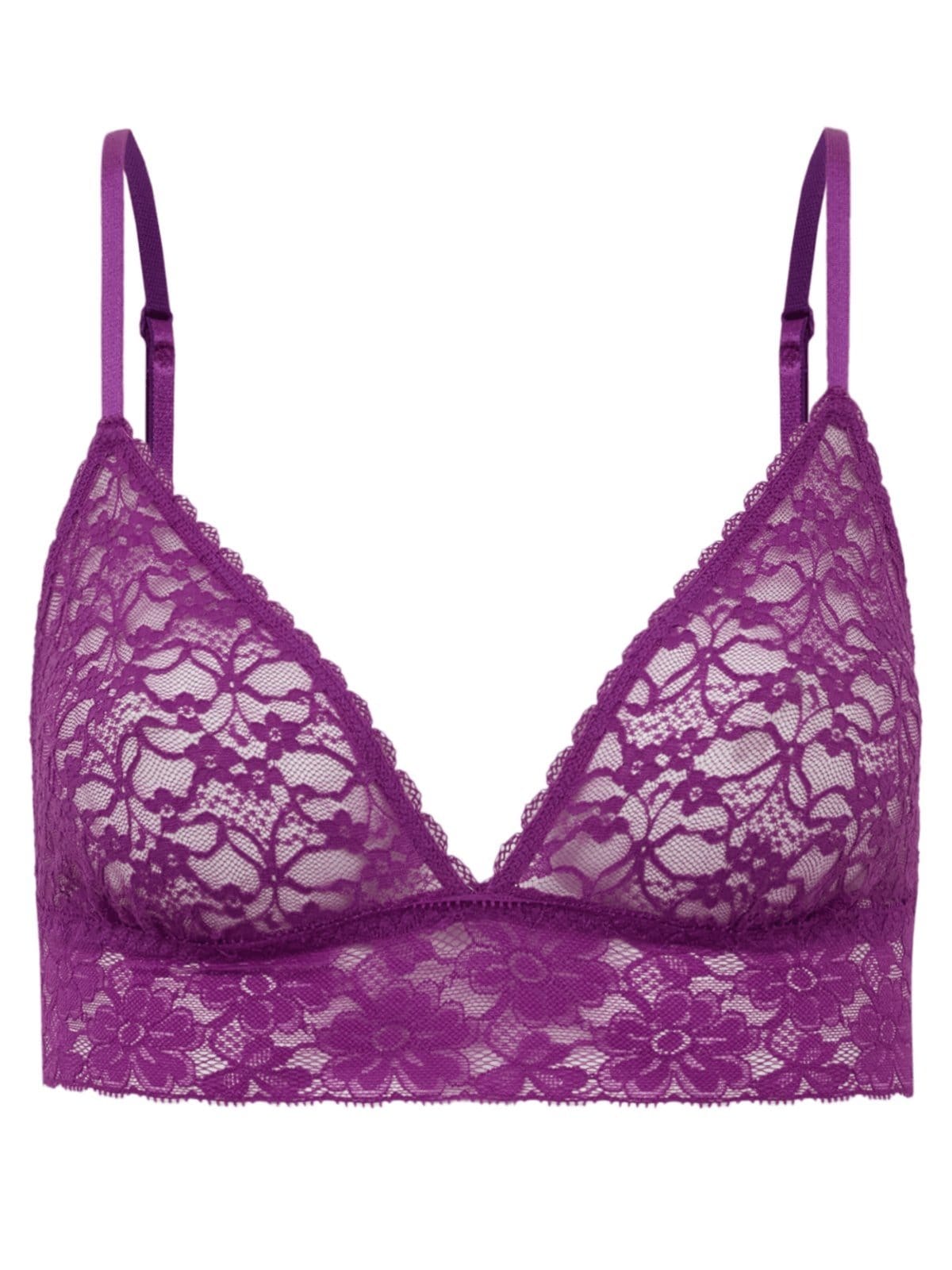 Vista principal Sutiã Triângulo Renda Sweet Lace Roxo Orquidea Loungerie incolor