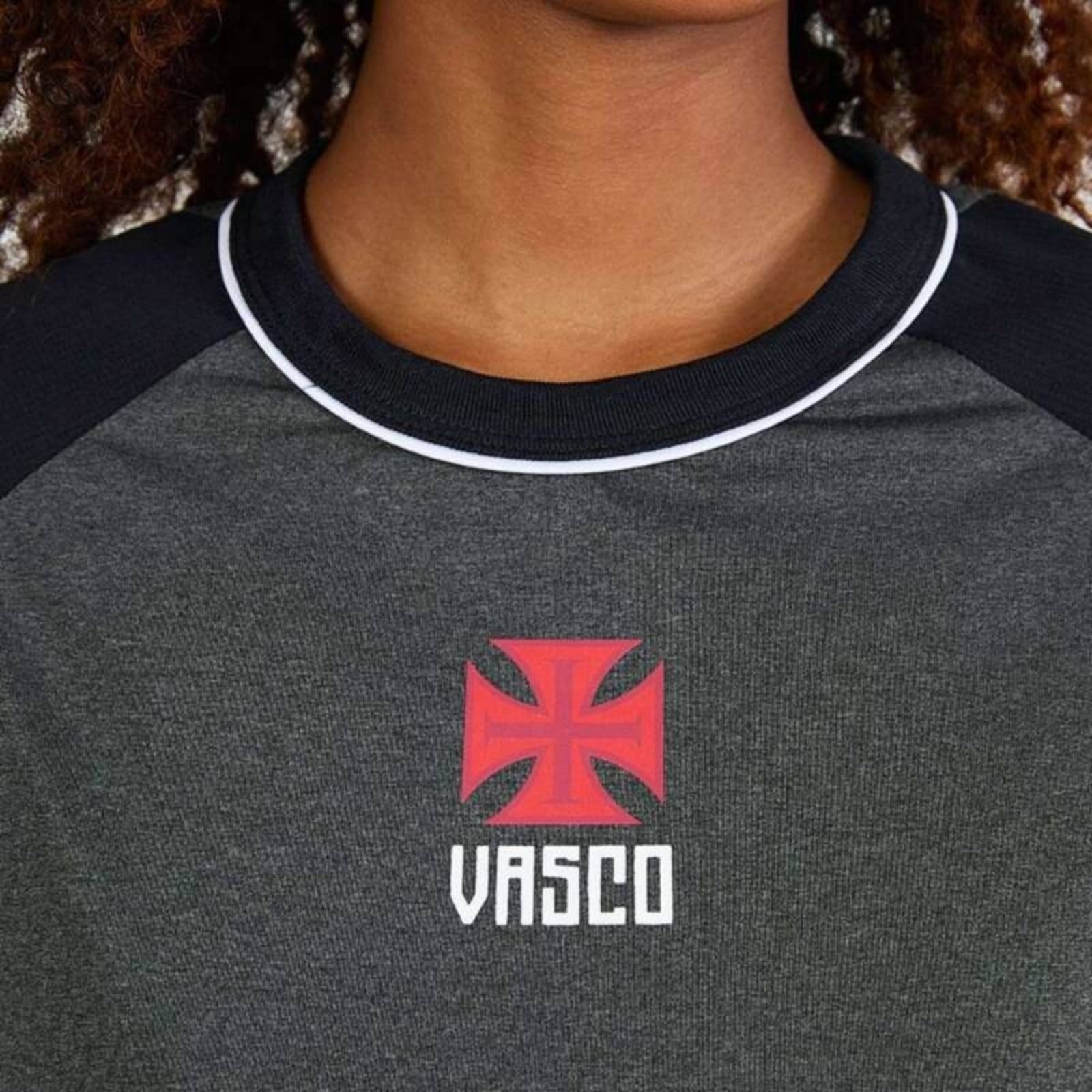 Vista 2 Camiseta Braziline Vasco Tremor - Feminino braziline cinza