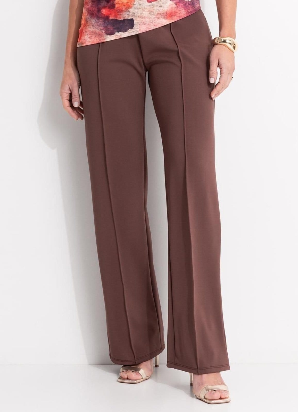 Calça Em Malha Ponto Roma Sarjado