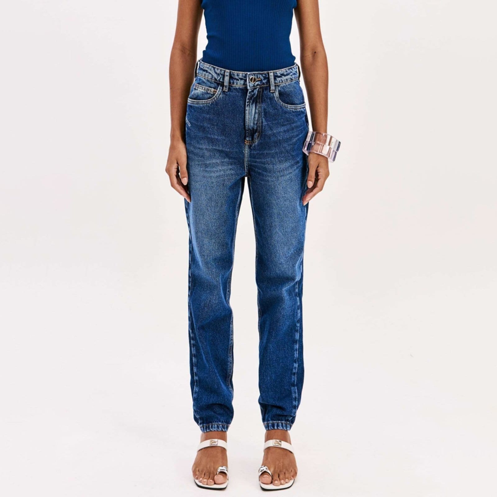 Calça Jeans Easy Lança Perfume Mom Sh Pr26 Feminino