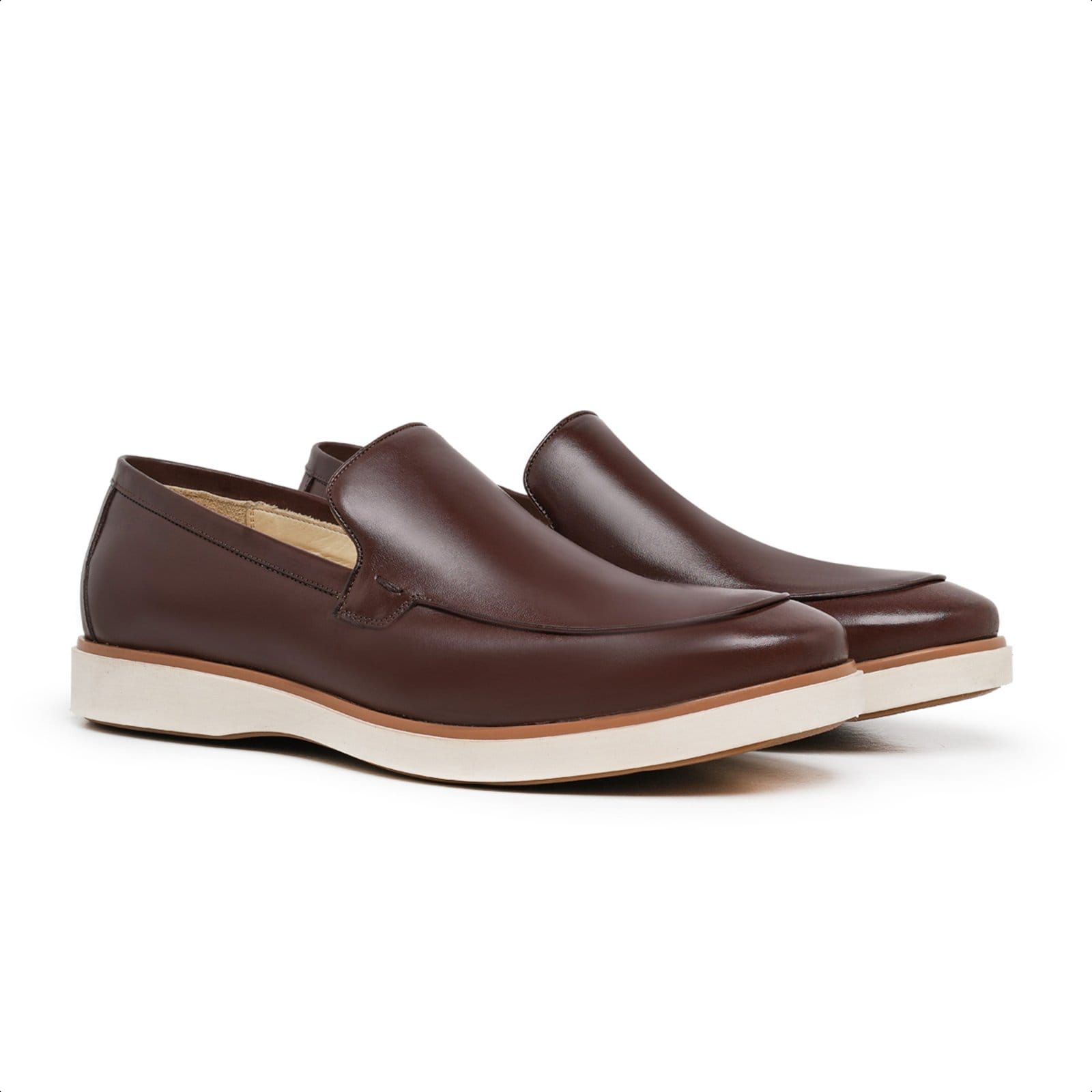Vista 2 Sapato Casual Loafer Lorenzo Masculino Paulo Vieira Homem cor Tabaco Paulo Vieira Homem marrom