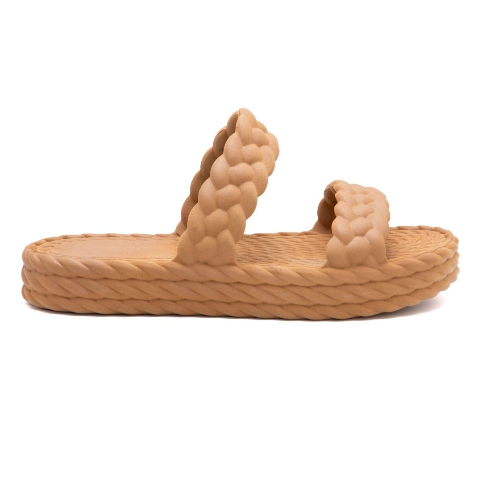 Vista 2 Chinela Feminina Flatform Anna Andrade Sandália Casual Chinelo Nuvem Conforto Moda Anna Andrade caramelo