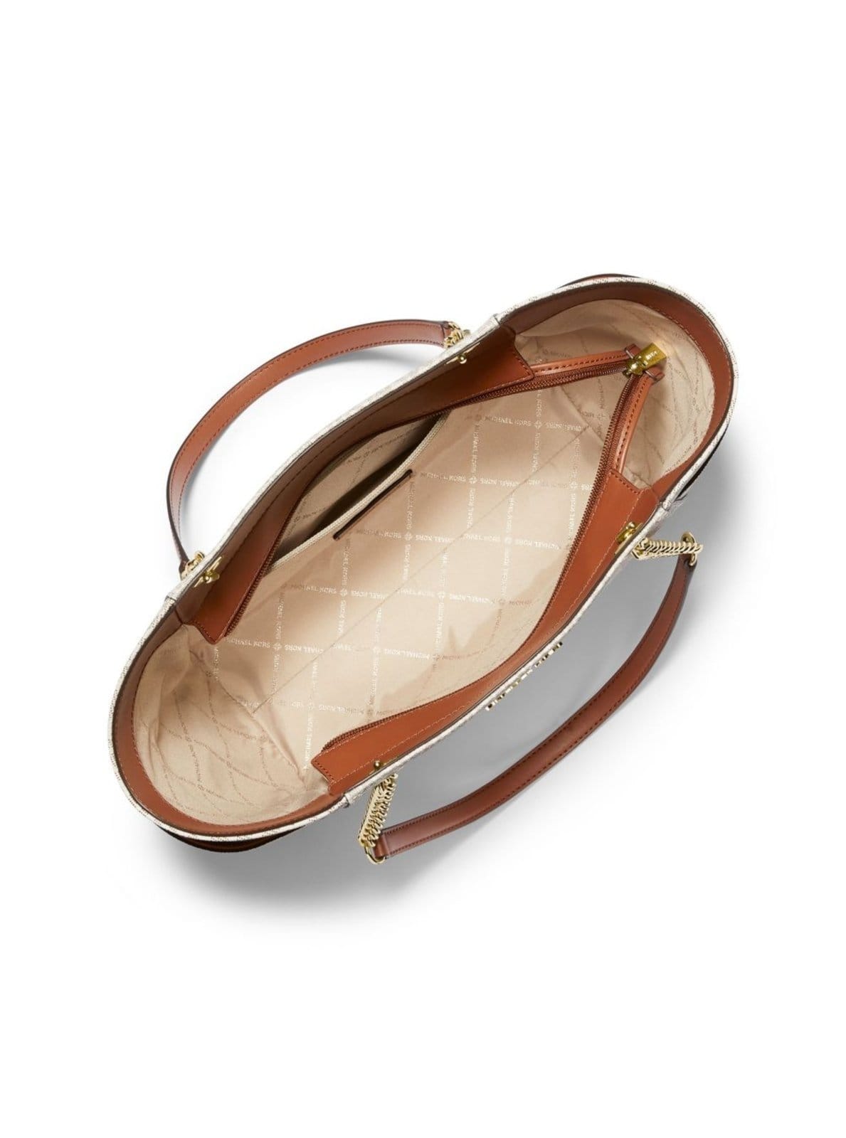 Vista 2 Bolsa Tote Jet Set Logo Grande 35S4gtvt3b150 Michael Kors bege